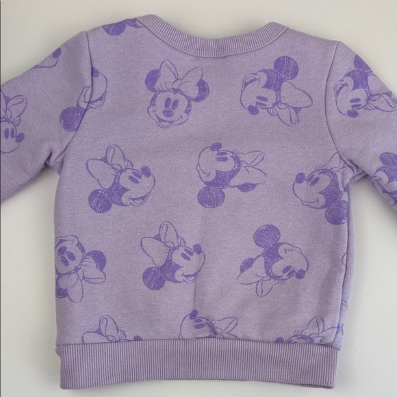 Disney Baby Minnie Mouse Sweatshirt Purple Toddler Pullover Size 9M NWOT - Picture 4 of 6